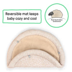 Ingenuity Every Season Plush Lambswool Baby Play Gym and Play Mat, Breathable, Tummy Time Mat, 0+ Months - Natural