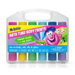 Mr. Bubble Bath Time Body Paints – 6-Color Washable Bath Paint Sticks with Gentle, Kid-Safe Formula – Fun Tub Time Art Set with Scented Colors & Carrying Case