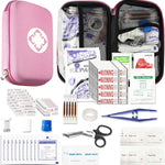 276PCS First Aid Kit Home Car Camping Hiking Emergency Supplies Small Compact Lovely Bag for School Outdoor, Basic Outdoor Essentials Survival Kit for Travel AMORNING