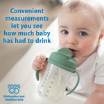 Dr. Brown's Milestones Baby's First Straw Cup, Training Cup with Weighted Straw, 9 oz/270 mL, BPA-free, 6m+, Olive Green, 1-Pack