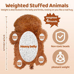 Mewaii 4 Lbs Weighted Stuffed Animals - Heavy Belly & Limbs, 23" Highland Cow Plush for a Realistic Hug, Super Soft Fluffy Plush Toy for Kids and Adults