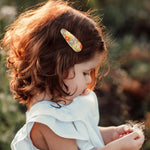 doboi 40Pcs Toddler Hair Clips Hair Barrettes Baby Girls Hair Bows Clips Floral Print Non Slip Snap Hairpins Flower Hair Clips for Girls Kids Toddler Hair Accessories