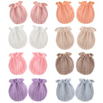 BQUBO Newborn Infant Toddler Mittens No Scratch Elastic Wrist Gloves Hypoallergenic for 0-6 Months Baby Boys Girls