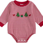 MERSARIPHY Baby Christmas Clothes Baby Boy Girl Sweatshirt Romper Santa Baby Romper Tops Fall Winter Outfits