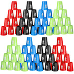 Libima 96 Pcs Sports Stacking Cups Set, Classic Stacking Games Speed Training Game for Boy Girl Teenager Adult Family Party Challenge Competition Travel Gift(Blue, Green, Black, Red)
