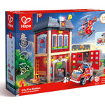 Hape Fire Station Playset| Wooden Dollhouse Kid’s Toy, Stimulates Key Motor Skills and Promotes Team Play