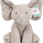 Animated Flappy The Elephant Plush, Singing Stuffed Animal Baby Toy for Ages 0 and Up, Gray, 12"