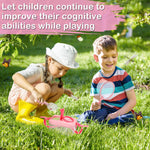 Biubee Bug Catcher for Kids - Sturdy Kid Bug Catching Kit Gifts with Butterfly Net Collector Insect Catcher Tweezer, Pink Kids Bug Habitat Outdoor Explorer Kit for Girls Age 3 4 5 6 7 8, 8Pcs, Pink