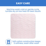 Delta Children 100% Cotton Flannel Baby Receiving Blankets for Girls and Boys – 30x30 Inches (Pack of 4), Pink Floral