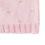 Miccina Baby Girls Cardigan Sweater Infant Toddler Knit Button Up Jacket Newborn Lace Trim Outfit Cotton Tops Pink