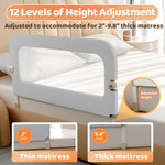 omzer Bed Guard Rail for Toddlers - 32inch Folding up & Adjustable Heights Baby Bed Safety Rails - Portable Toddler Bed Barrier Railing Guard for Kids Twin, Bunk, Queen, Full Size Bed