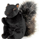 Plush toy squirrel on a white background