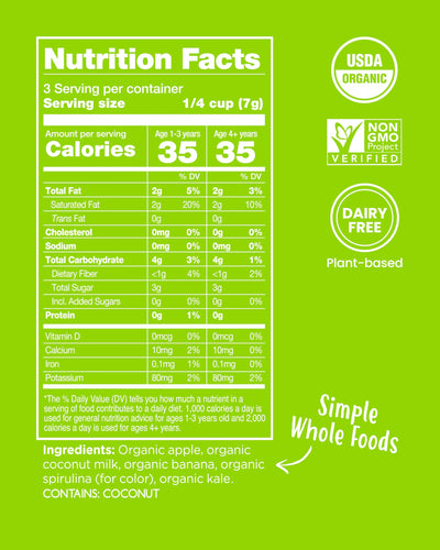 Amara Organic Fruit Bites Apple Kale - No Artificial Colors/Dyes, Added Sugar, Dairy-Free Fruit Snacks, Made with Organic Whole Foods, Healthy Fruit Snacks for Kids - 6 Pack