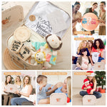 bopoobo Baby Shower Gifts, New Born Baby Gifts for Girls Boys, Unique Baby Gifts Basket Essential Stuff, Gender Reveal Gifts, Onesie, Blanket, Rattle, Lovey, Socks, Gift Card, Decision Coin, Milestone