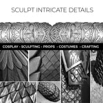 Foam Clay Air Dry Modeling Clay - Moldable Cosplay Soft Clay for Slime Add Ins, Molding Clay for Sculpting with Eva Foam - 300 Gram Gray Air Dry Clay