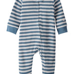 little planet by carter's Boy Sleep and Play made with Organic Cotton, Blue Stripe, 3M