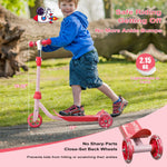 Kids Kick Scooter - LED Light Up 3 Wheel Scooter for Kids 3-5 5-7, Adjustable Handlebar Height, Long Anti-Slip Deck,Heavy Duty Metal Scooters for Boys Girls Ages 3-7, up to 110 Lbs