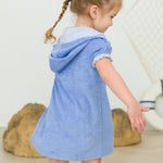 RuffleButts Girls Terry Knit Full-Zip Swim Cover-Up - Fashion Swimwear Cover-Up Dress