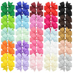 Choicbaby 60pcs 3 Inches Boutique Grosgrain Ribbon Pinwheel Hair Bows for Baby Girls, Toddler Bows Hair Clip Birthday Gifts In Pair