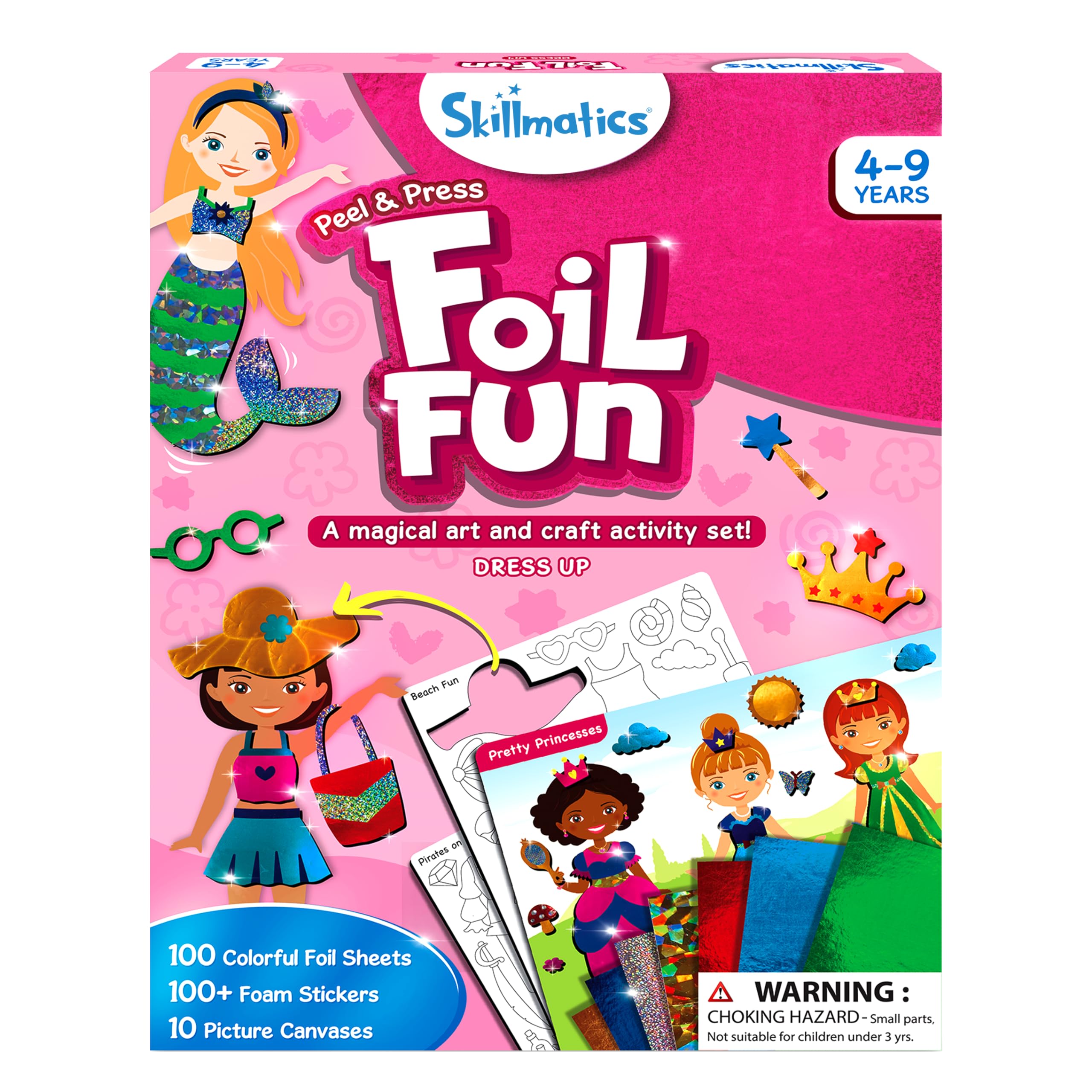 Skillmatics Art & Craft Activity - Foil Fun Animals, No Mess Art for Kids, Travel Toys, Craft Kits, DIY Creative Activity, Gifts for Boys & Girls Ages 4, 5, 6, 7, 8, 9