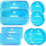 Tutmyrea Ice Packs for Injuries Reusable, 8 Pack Soft Gel Pack, Hot and Cold Compress, Ice Pack for Kids Boo Boo, Cold Packs for Injuries, Migraines, First Aid, Pain Relief, Wisdom Teeth