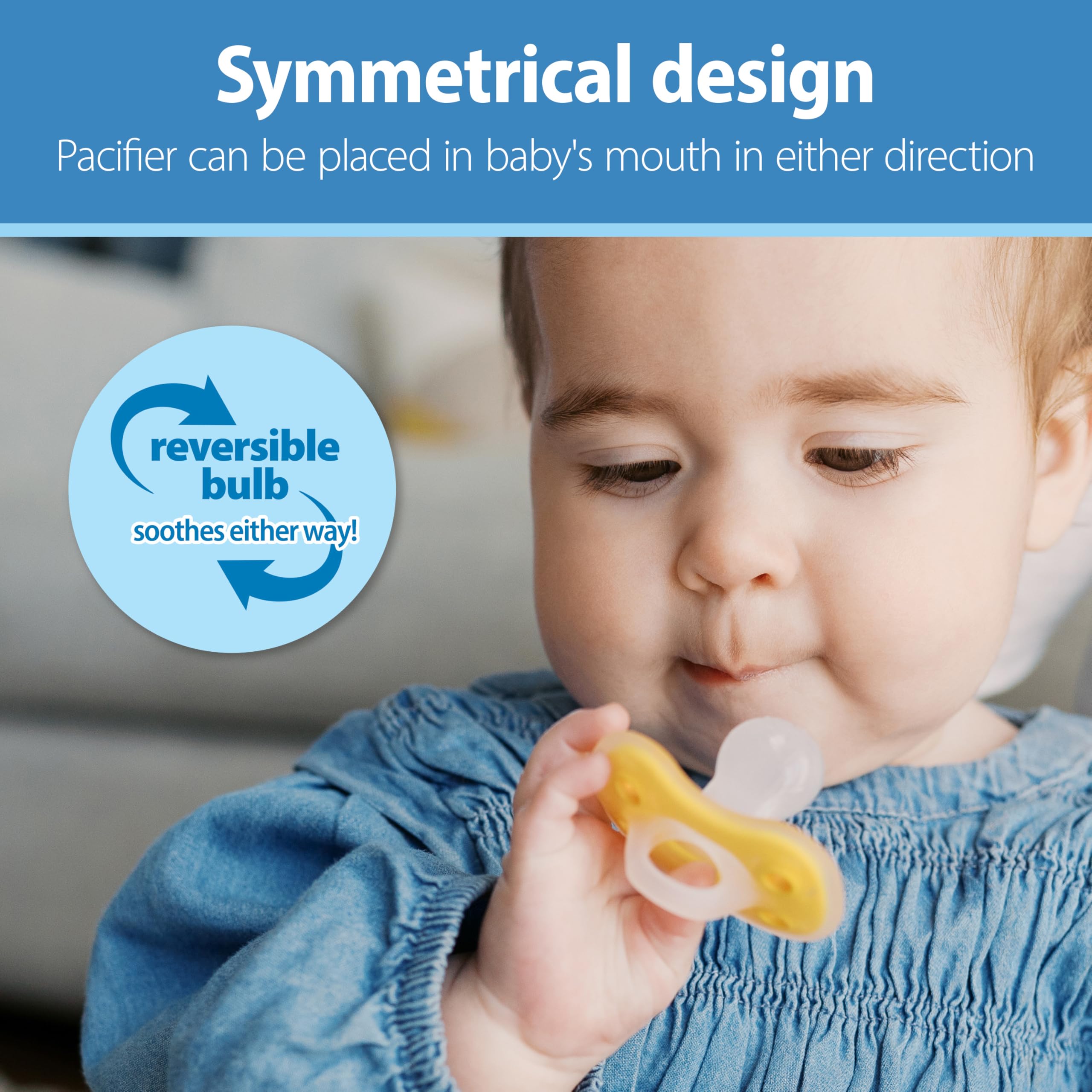 Dr. Brown's Advantage One-Piece Silicone Baby Pacifier, Fully - Nursing ...