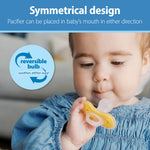 Dr. Brown's Advantage One-Piece Silicone Baby Pacifier, Fully Symmetrical Soother, Dark Gray/Green/Yellow, 6-18m, BPA Free, 3 Pack