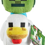 Mattel Minecraft Plush Zombie Chicken Jockey Toy, Collectible Stuffed Animal, 8-inch Soft Doll Inspired by Video Game Character
