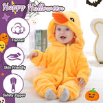 MICHLEY Unisex Baby Animal Costume Winter Autumn Hooded Romper Halloween Cosplay Jumpsuit Outfits