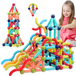 COUOMOXA Magnetic Building Blocks for Toddlers: STEM Educational Toys for 3 4 5+ Years Old Kids - Magnetic Stick Montessori Game for Family for Boys Girls 3-5