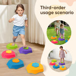 5-Pack Stepping Stones for Kids with Sound Effects - Balance & Coordination Toys for Toddlers Ages 3+, Indoor/Outdoor Play with Interactive Sensory Feedback