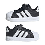 adidas Unisex-Baby Streetalk Elastic Lace, Black/White/White, 4