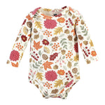 Hudson Baby Unisex Baby Thermal Long Sleeve Bodysuits, Acorn Botanical, Newborn