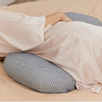 Momcozy Portable Pregnancy Pillow – W Shaped Maternity Support for Side Sleepers, Adjustable Travel Wedge Pillow for Back, Belly, and Hip Relief, Ideal for Pregnant Women, Deep Grey