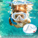 Water Space 2 Packs Kids Swimming Goggles Swim Googles for Kids Toddler Girls Boys Youth 6-14 4-7 3-6, Swimming Goggles with Nose Cover Anti Fog 180°Clear Snorkel Mask No Leak Pool Underwater Goggles