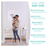 Regalo Safety 29-47" Easy Open Extra Wide Baby Gate for Doorways, Hallways & Bottom of Stairs, Pressured Mounted Safety Gate for Babies, Toddlers & Pets, Tested & Safe, American Designed and Owned