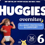 Huggies Size 3 Overnites Baby Diapers: Overnight Diapers, Size 3 (16-28 lbs), 132 Ct (2 Packs of 66), Packaging May Vary
