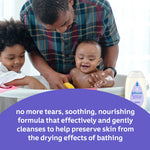 Johnson's Daily Moisturizing 2-in-1 Body Wash and Shampoo for Dry, Sensitive Skin, Lightly Scented, Tear-Free, Hypoallergenic, 13.6 fl. oz