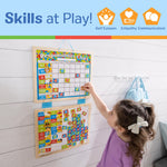 Melissa & Doug Magnetic Wooden Responsibility Chart Toddler Routine, Kids Reward Board, Chores Chart, Responsibility Tool for Kids Ages 3+