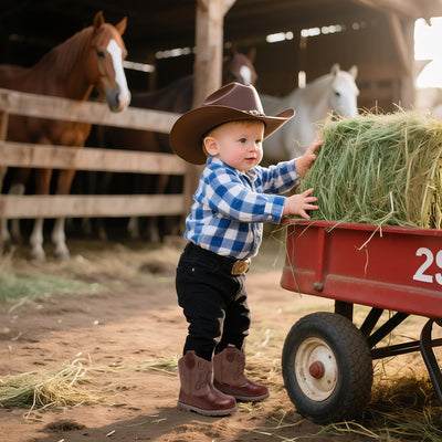 Apakowa Baby & Toddler Cowboy Boots for Boys Girls Infant Cowgirl Boots