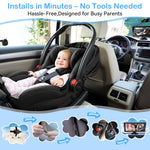 Dual Baby Car Camera for 2 Kids - 6.9” HD Display with Ambient Lighting, Rotatable Night Vision Cameras, Easy Setup, Ideal for Parents, Grandparents, Nannies, Safe & Clear Viewing