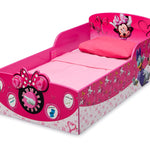 Delta Children Interactive Wood Toddler Bed, Disney Minnie Mouse