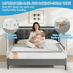 AquaVogue 3-Pack King Size Bed Rails for Toddlers -Height Adjustable Baby Bed Rail Guard Specially Designed for King Size Bed (78.7"x78.7"x74.8"-Grey)