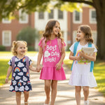 PATPAT Toddler Girl Floral Skater Multipack Dresses 2/3 Pack Spring Polka Dots Short Sleeve Priness A-line Dress