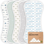 Organic Burp Cloths Baby Boy & Girl - 5-Pack Super Absorbent Cotton Burping Cloths for Babies, Soft & Plush Newborn Spit Up Rags, Infant Towels for Milk Spit Up, Unisex, Large 21" x 10" (Vessels)