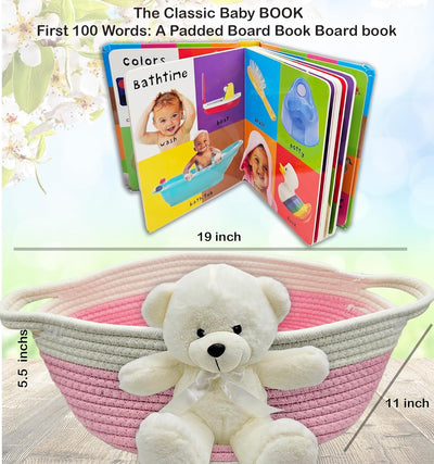 New Baby Girl Gift Basket | Unique Gift Set for a New mom Pink Baby Gift Set. Welcome Baby Care Package All w/Newborn Essentials Bundle for Expecting Moms Baby Shower, After Labor Gift