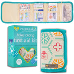 PreparaKit Travel First Aid Kit for Kids - Mini Car, Purse, Backpack, or Diaper Bag 75 Piece Medicine Includes All Essential Medical Supplies TSA-Approved (Teal)