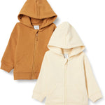 Amazon Essentials Unisex Toddlers and Babies' French Terry Zip-Up Hoodie, Multipacks