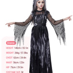 Spooktacular Creations Haunted Princess Costumes for Girls, Kids Scary Cemetery Bride Dress, Zombie Gothic Outfits with Headband for Halloween Ghost Role Playing Parties
