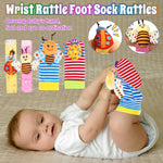 Baby Rattles 0-6 Months - 17 Pcs Baby Rattle Toys Set Infant Toys for 0-3 Months Baby Toys 3-6 Months Newborn Toys with Teething and Wrist Socks Rattle for 0 1 2 3 4 5 6 7 10 12 Month Babies Boy Girl